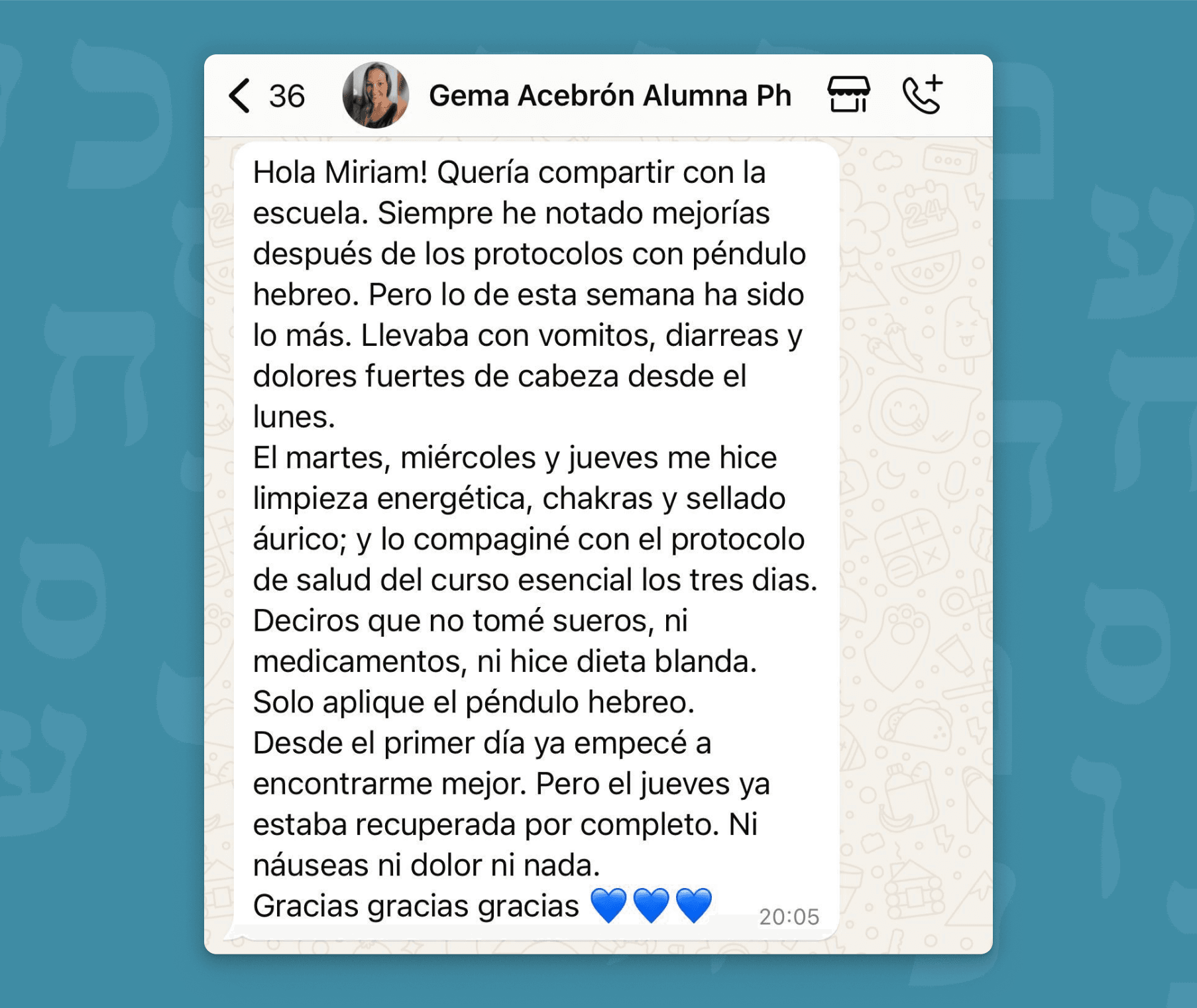 Terapia complementaria escuela internacional de péndulo hebreo