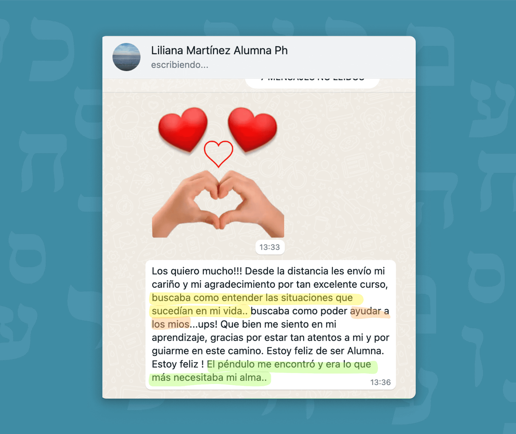 Testimonios alumnos péndulo hebreo