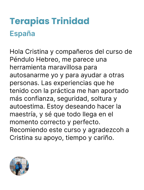 Testimonio de alumna péndulo hebreo