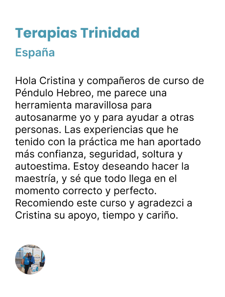 Testimonios alumnos escuela internacional de péndulo hebreo