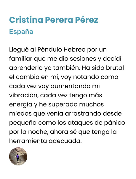 Testimonios Escuela Internacional de péndulo hebreo