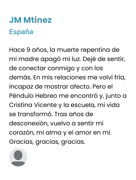 Testimonios Escuela Internacional de péndulo hebreo