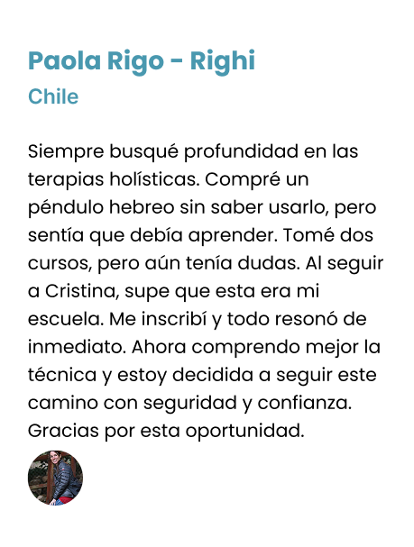 Testimonios Escuela Internacional de péndulo hebreo
